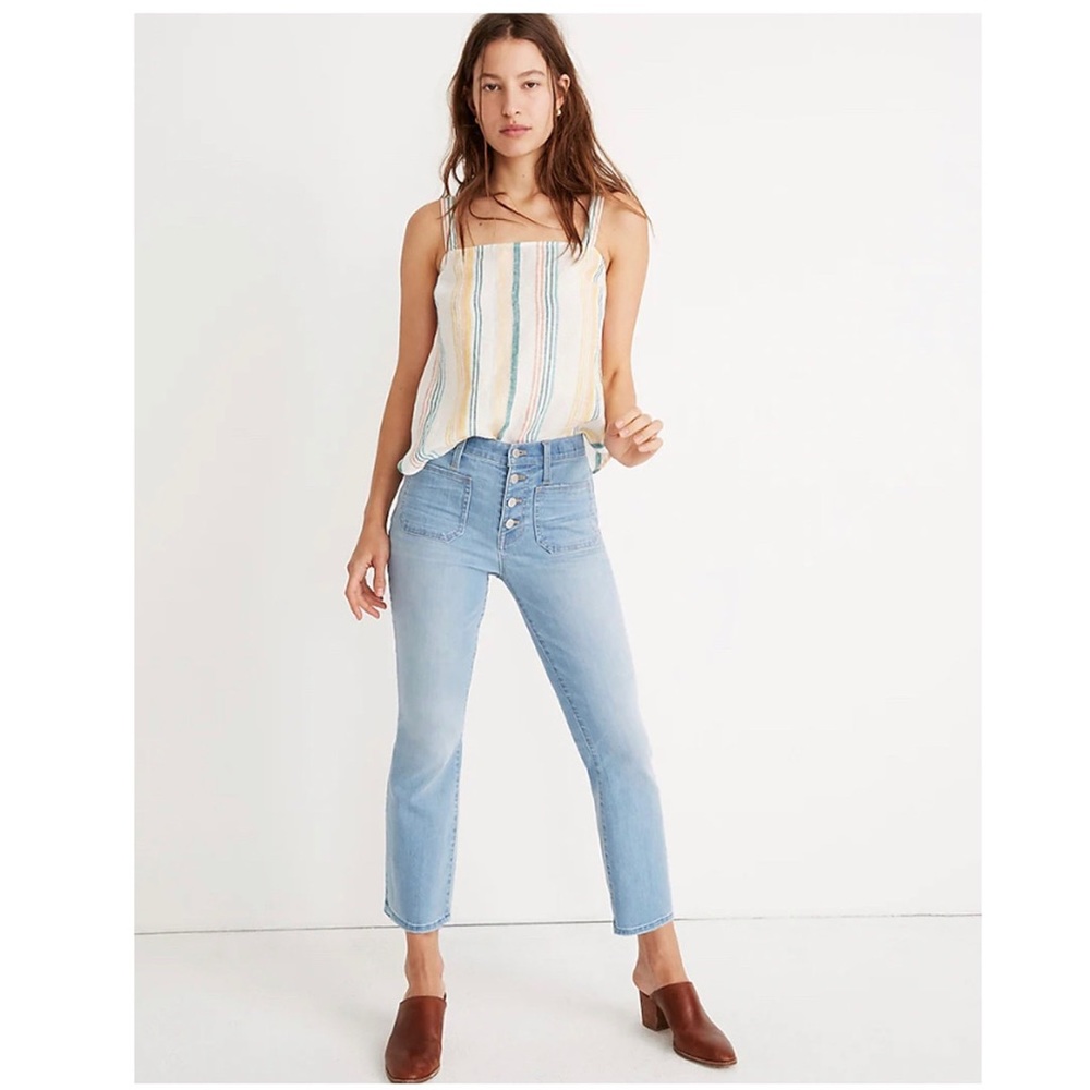 ✨MADEWELL HIGH RISE CALI DEMI-BOOT BUTTON FRONT EDITION JEAN QUINCE WASH SIZE 25